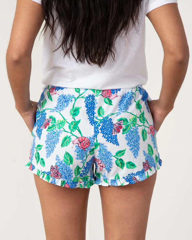 Soft Lilac - Ruffle Shorts- Cloud - Printfresh