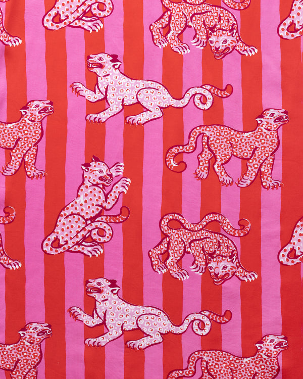 Leopard Stripes - Eco Satin Wildest Dreams Set - Pink Cabana - Printfresh