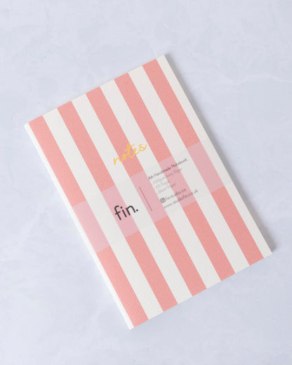 Coral - Cabana Striped Notebook - Fin Studio - Printfresh