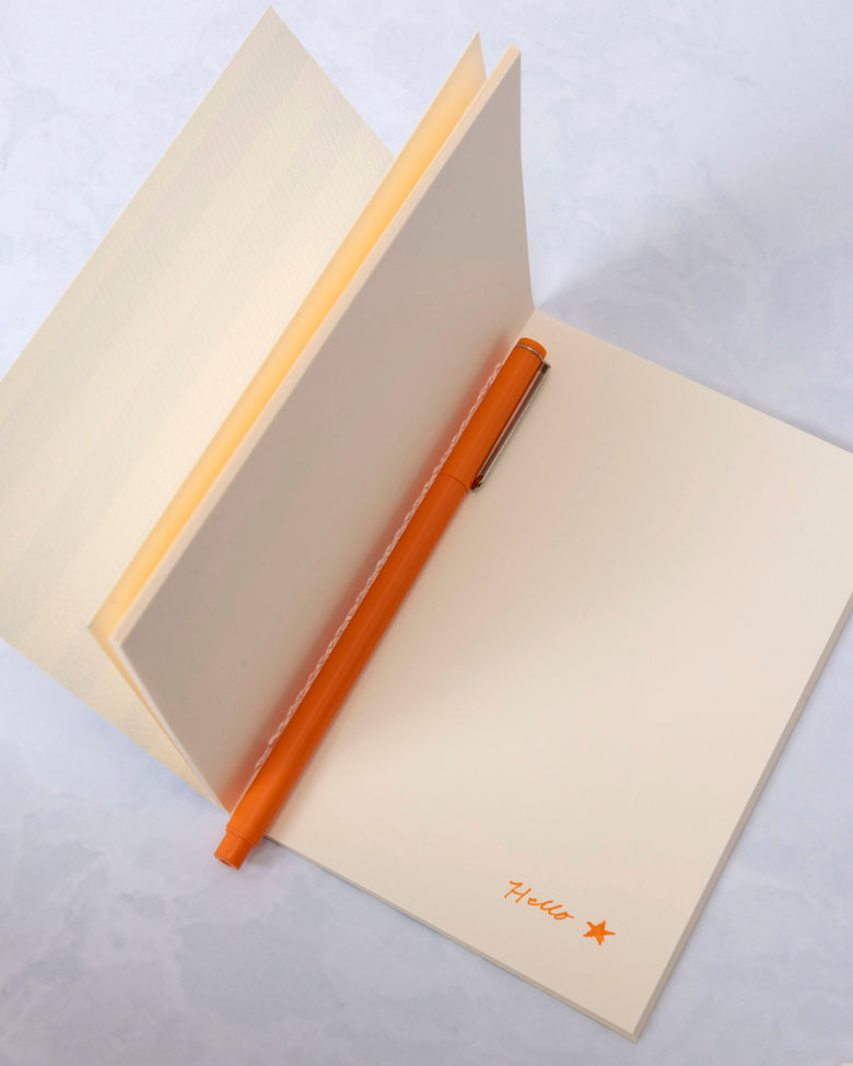 Yellow - Cabana Striped Notebook - Fin Studio - Printfresh