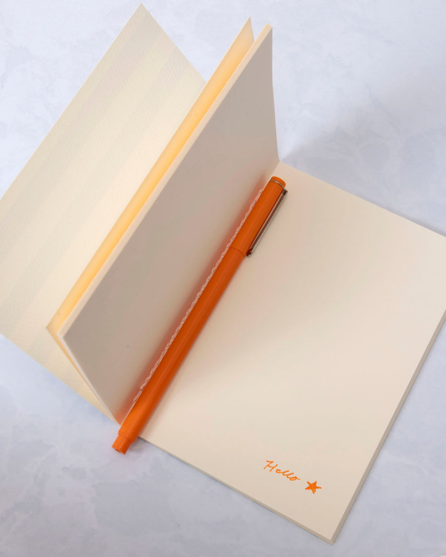 Yellow - Cabana Striped Notebook - Fin Studio - Printfresh