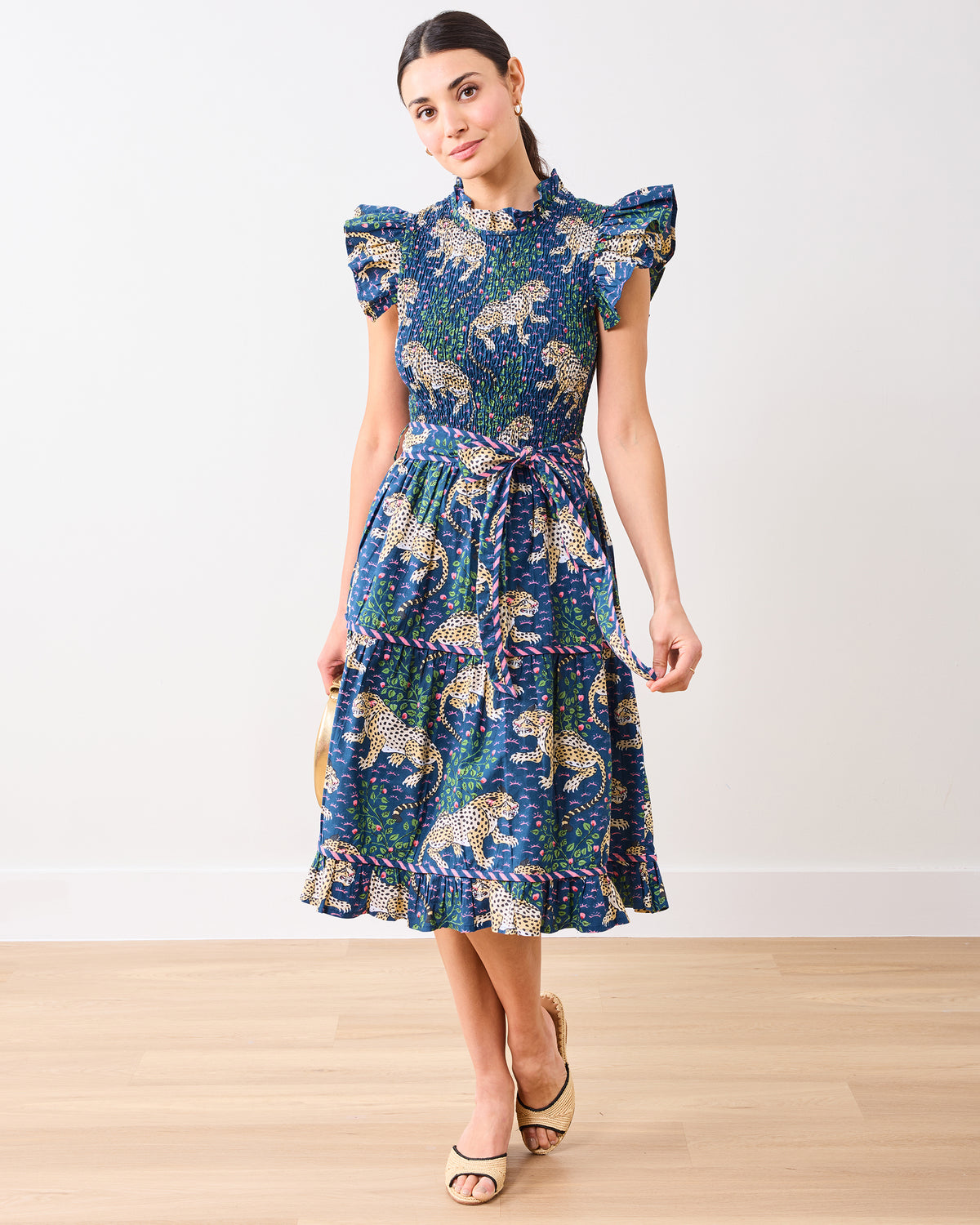 Bagheera - Let's Ruffle Dress - Navy - Printfresh