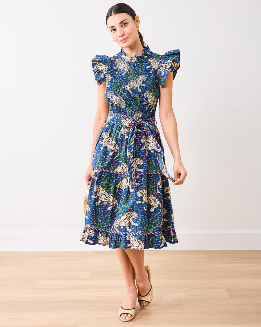 Bagheera - Let's Ruffle Dress - Navy - Printfresh