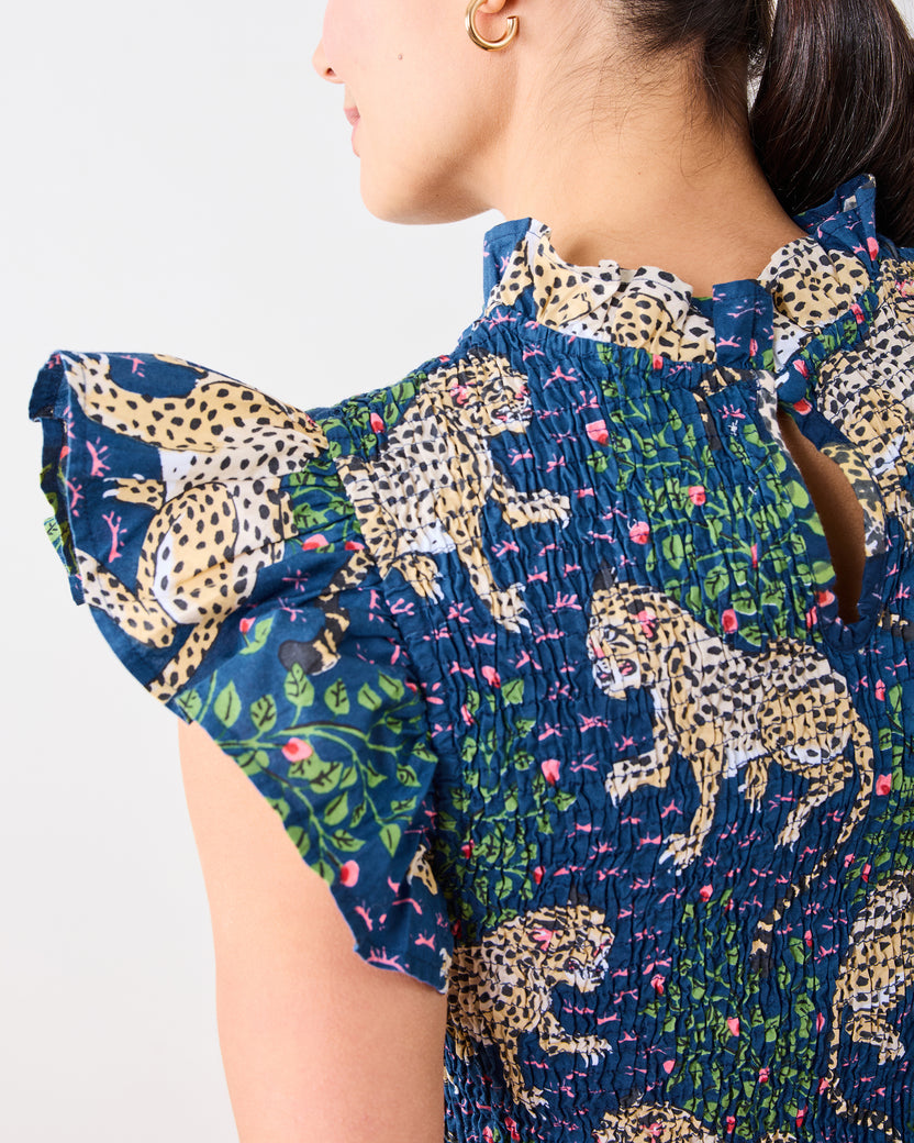 Bagheera - Let's Ruffle Dress - Navy - Printfresh