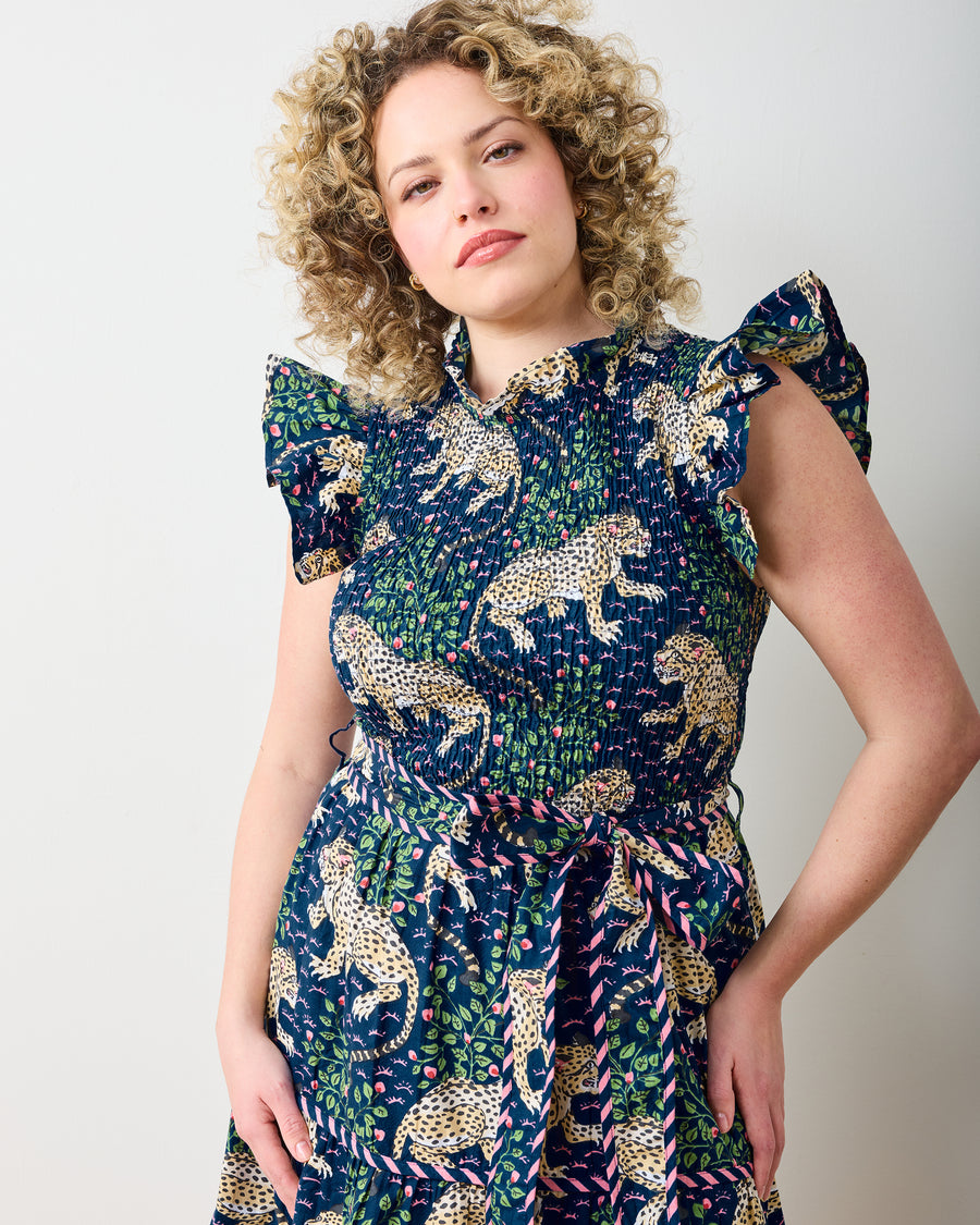 Bagheera - Let's Ruffle Dress - Navy - Printfresh