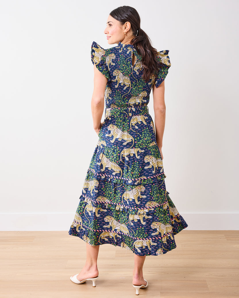 Bagheera - Ready To Ruffle Dress - Navy - Printfresh