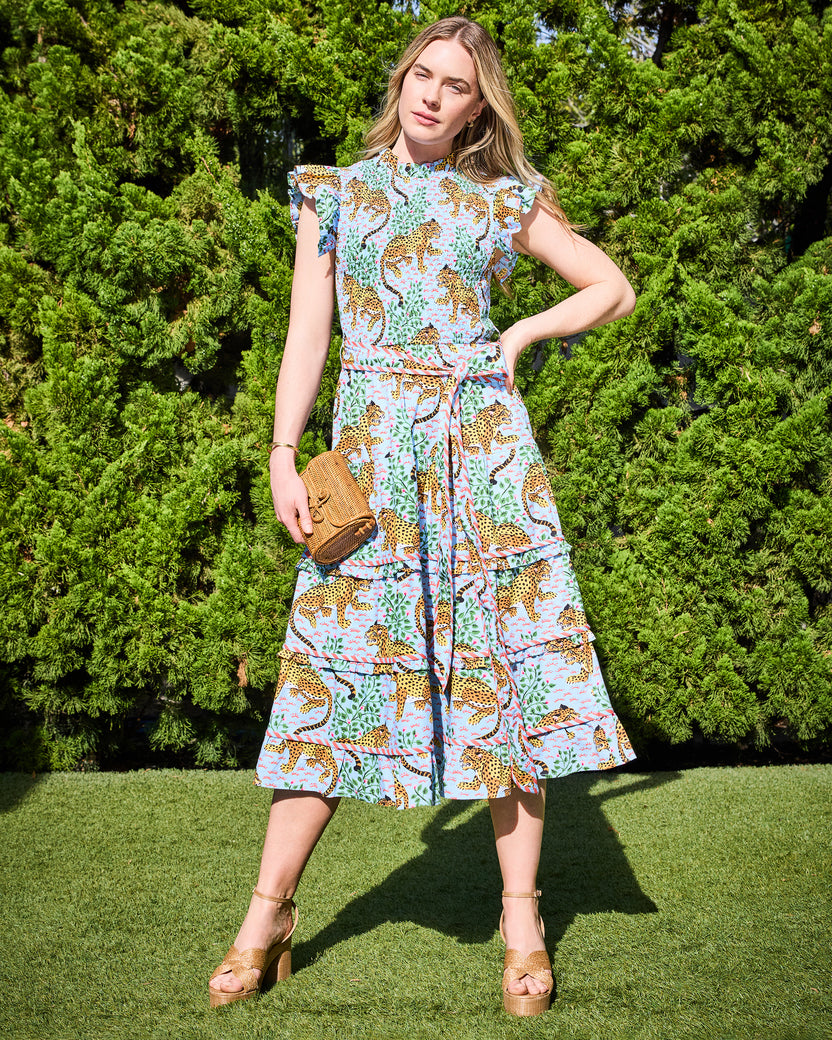 Bagheera - Ready to Ruffle Dress - Pale Blue - Printfresh