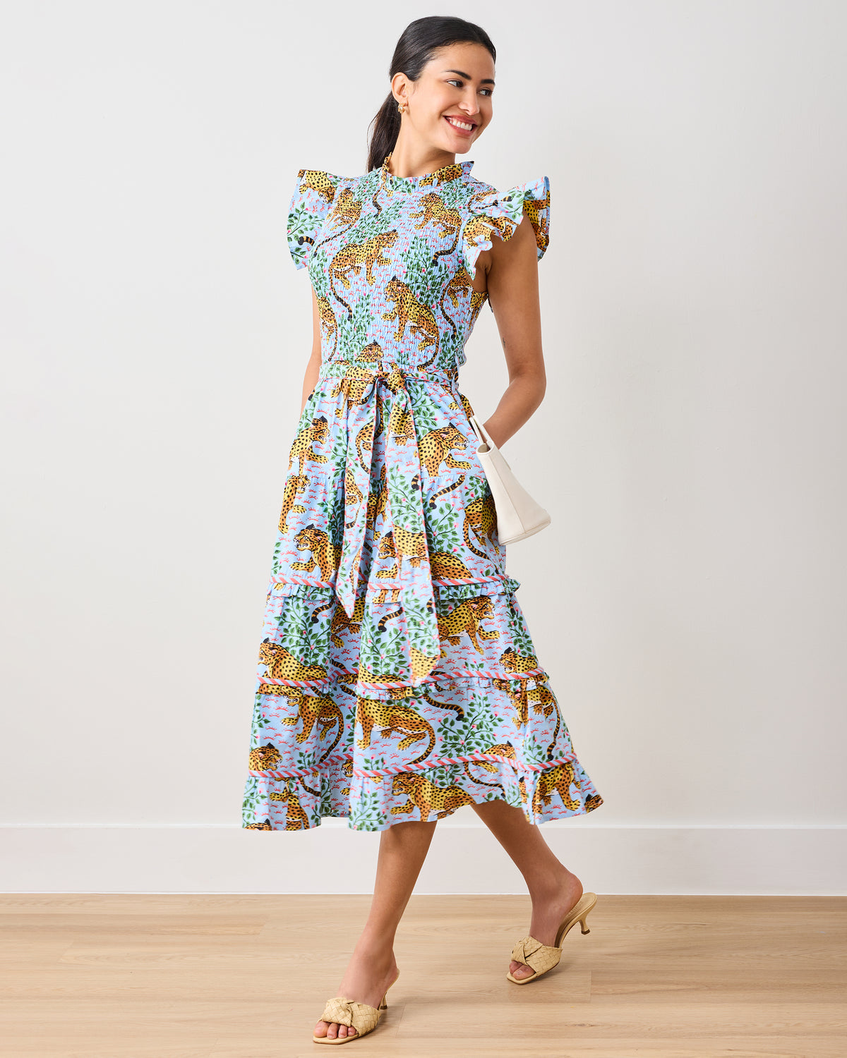 Bagheera - Ready to Ruffle Dress - Pale Blue - Printfresh