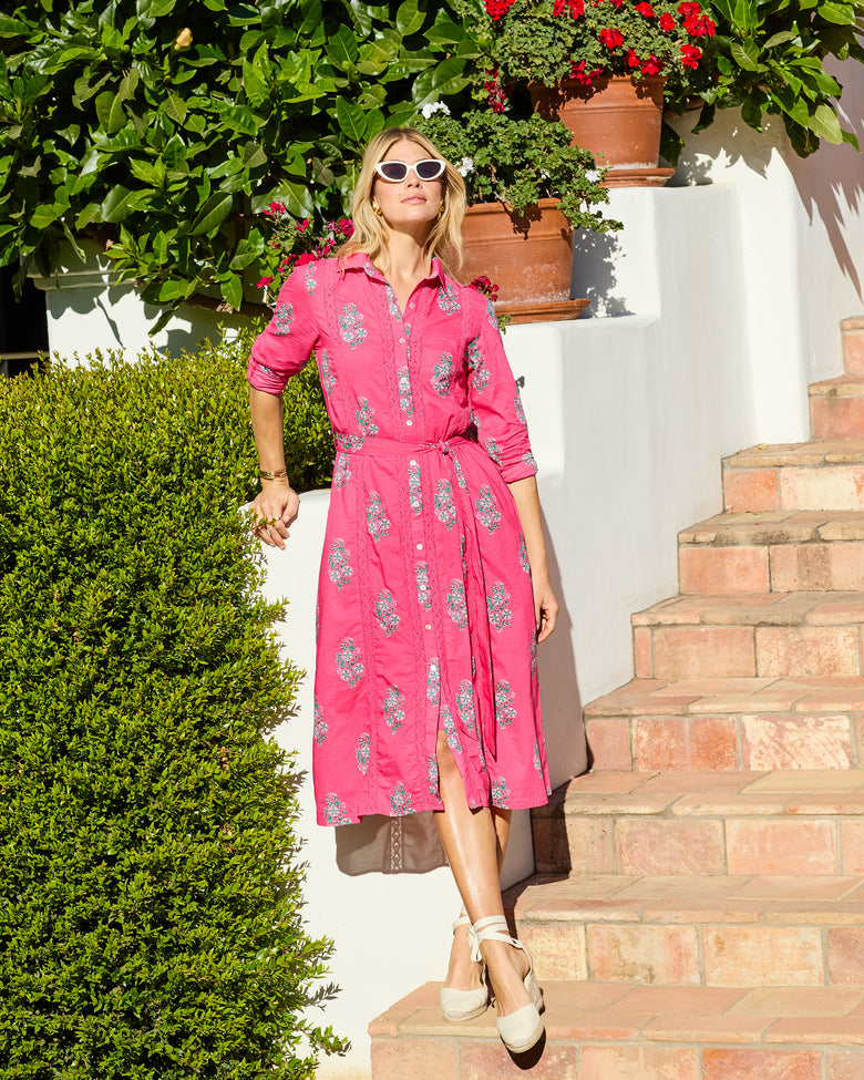 Bouquet Blossoms - Meredith Dress - Hot Pink Printfresh Bouquet Blossoms - Meredith Dress - Hot Pink Printfresh