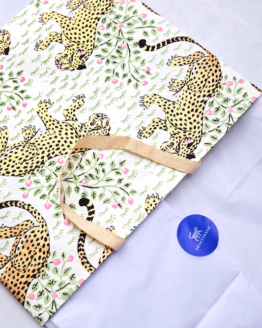 Bagheera - Handmade Gift Bag - Cream - Printfresh