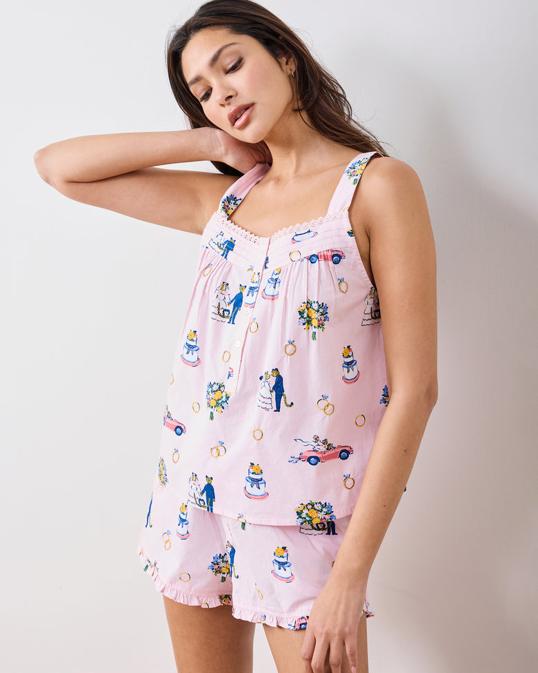 Happily Ever After - Back to Bed Short Set - Blush - Printfresh