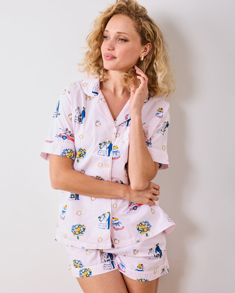 Happily Ever After - Short PJ Set - Blush - Printfresh