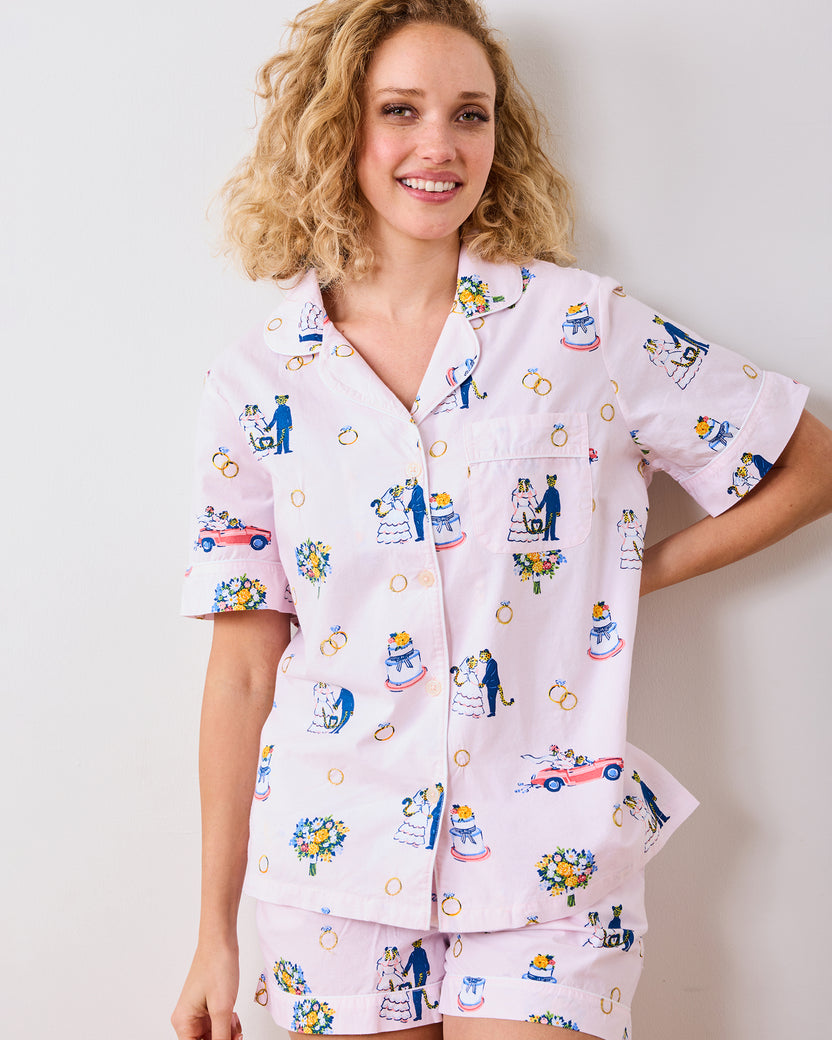 Happily Ever After - Short PJ Set - Blush - Printfresh