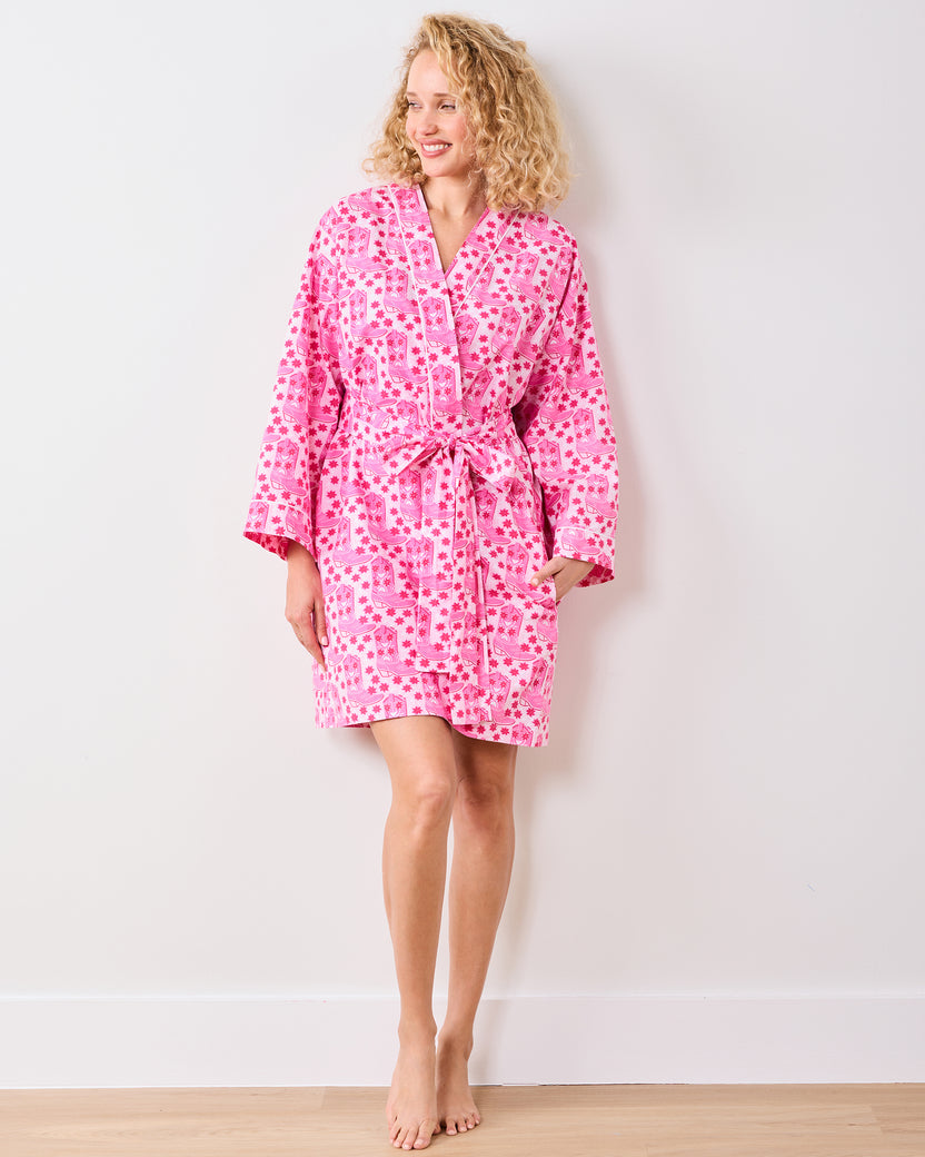 Rhinestone Cowgirl - Getting Ready Robe - Party Pink - Printfresh