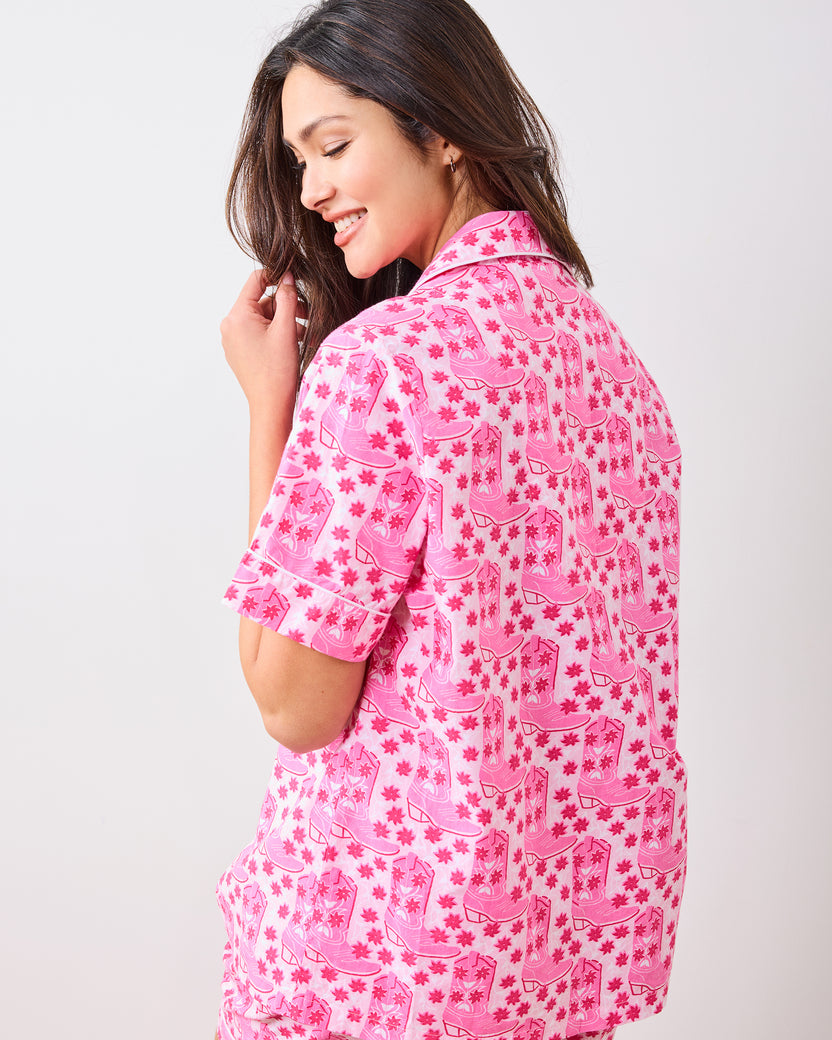 Rhinestone Cowgirl - Short PJ Set - Party Pink - Printfresh