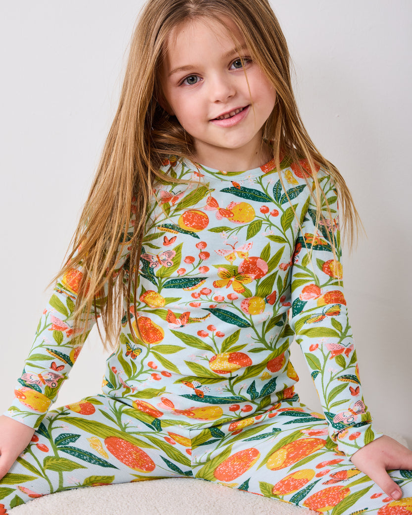 Butterfly Grove - Kids PJ Set - Soft Blue - Printfresh