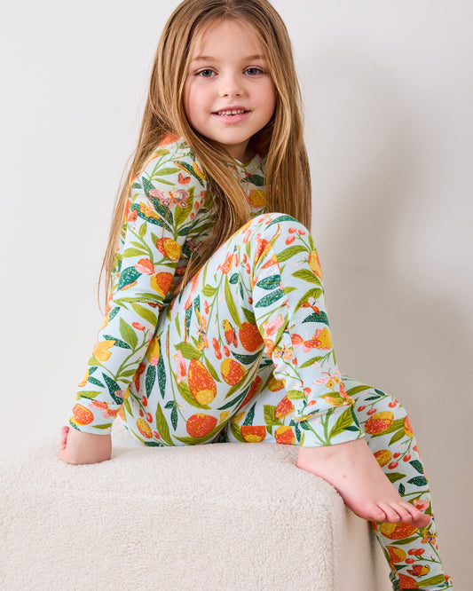 Butterfly Grove - Kids PJ Set - Soft Blue - Printfresh