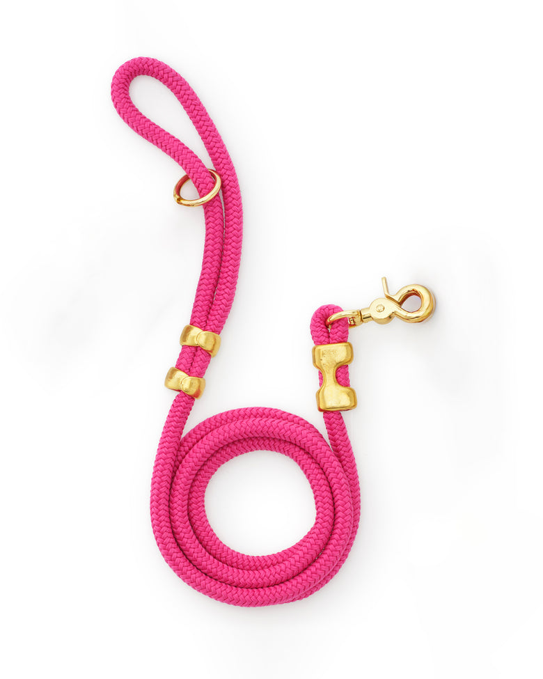 PF x The Foggy Dog - Marine Rope Dog Leash - Hot Pink - Printfresh