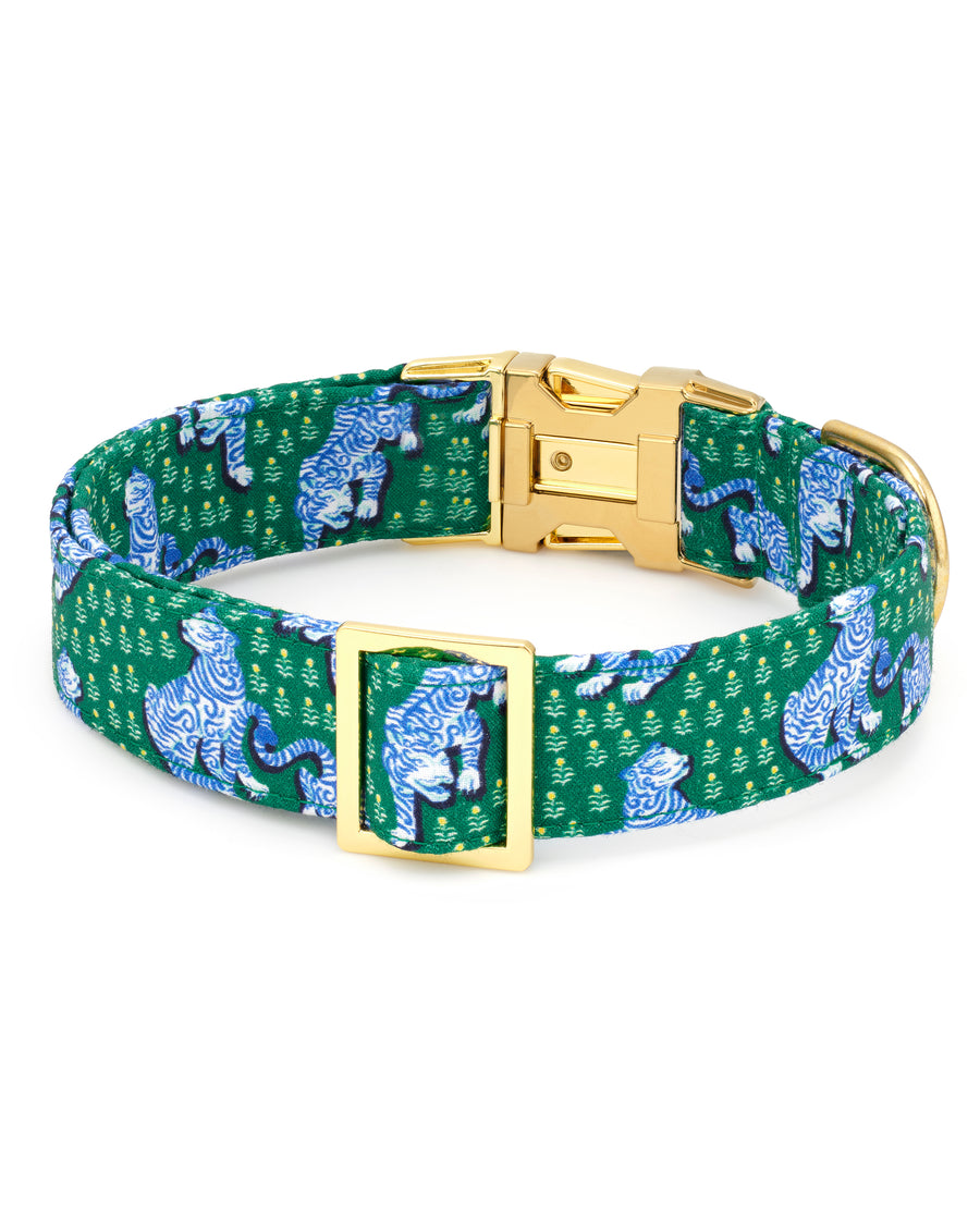 PF x The Foggy Dog Tiger Queen - Dog Collar - Jade - Printfresh