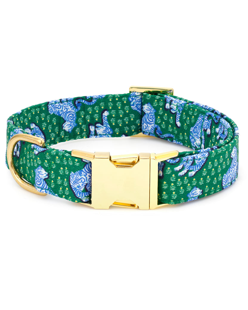 PF x The Foggy Dog Tiger Queen - Dog Collar - Jade - Printfresh