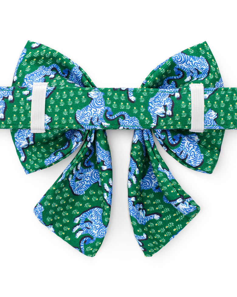 PF x The Foggy Dog Tiger Queen - Lady Dog Bow - Jade - Printfresh