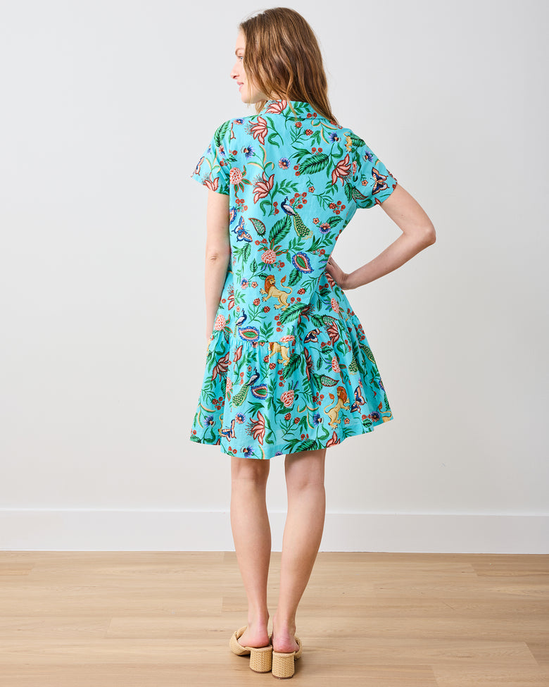 Garden District - Gracie Dress - Caribbean Blue - Printfresh