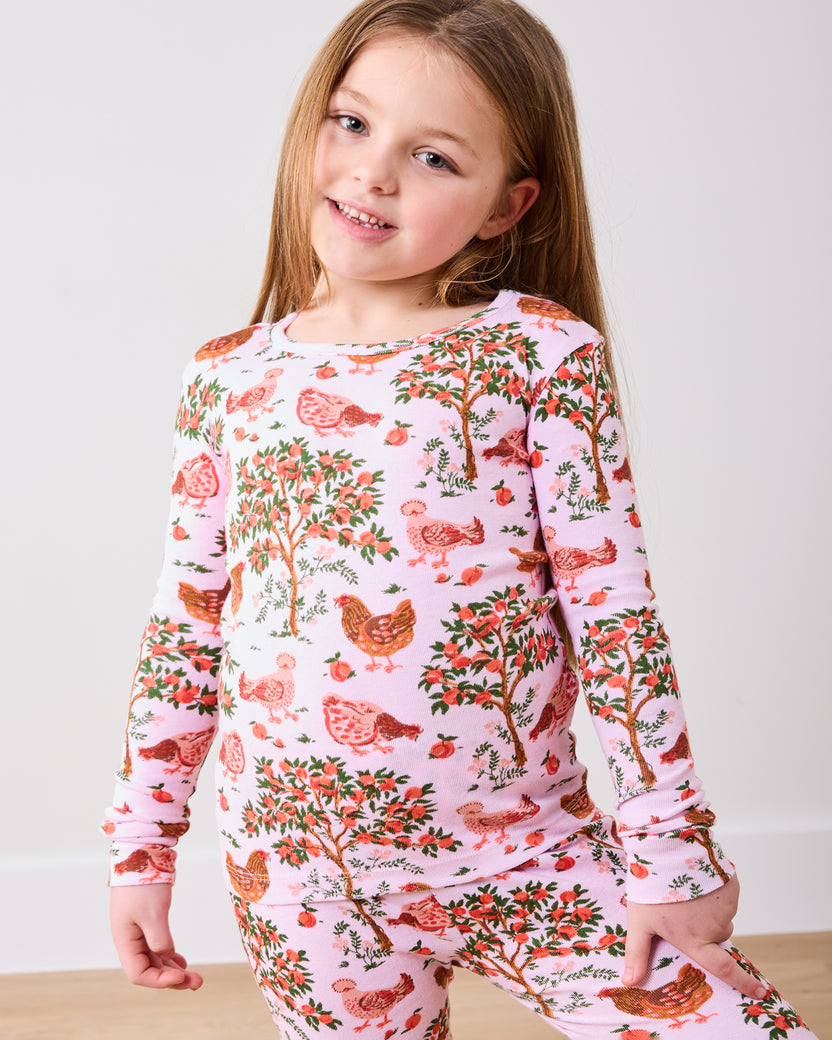Hen House - Kids PJ Set - Ballet Pink - Printfresh