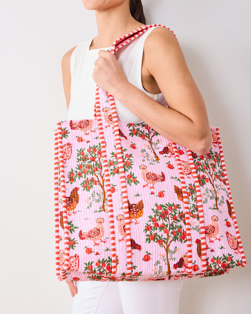 Hen House - The Traveler Tote - Ballet Pink - Printfresh