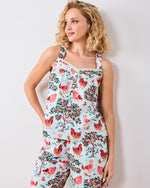 Hen House - Back to Bed Cropped Pant Set - Soft Blue - Printfresh