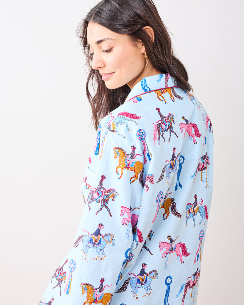 Horse Show - Long PJ Set - Blue Ribbon - Printfresh