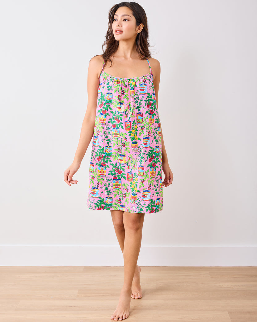 Kitchen Garden - Cami Nightgown - Rose - Printfresh