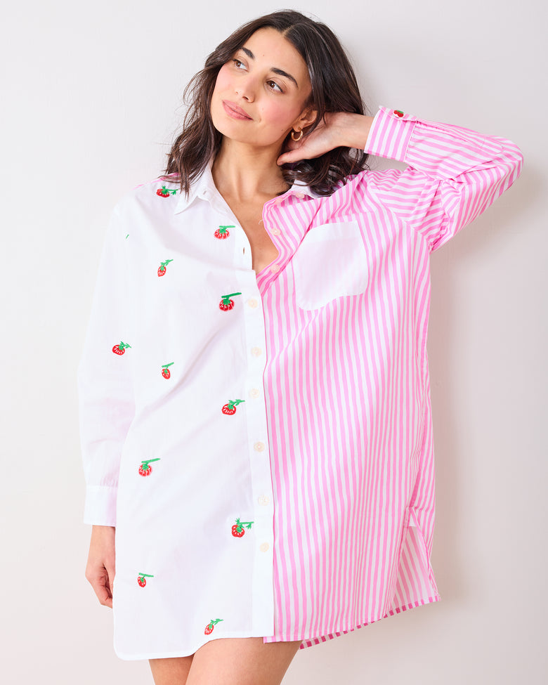 Kitchen Garden - Everyday Button Down - Rose - Printfresh