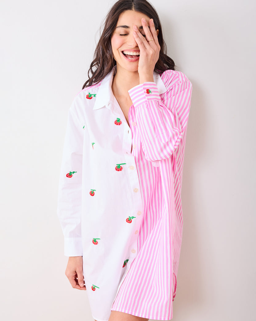 Kitchen Garden - Everyday Button Down - Rose - Printfresh