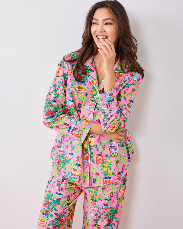 Kitchen Garden - Long PJ Set - Rose - Printfresh