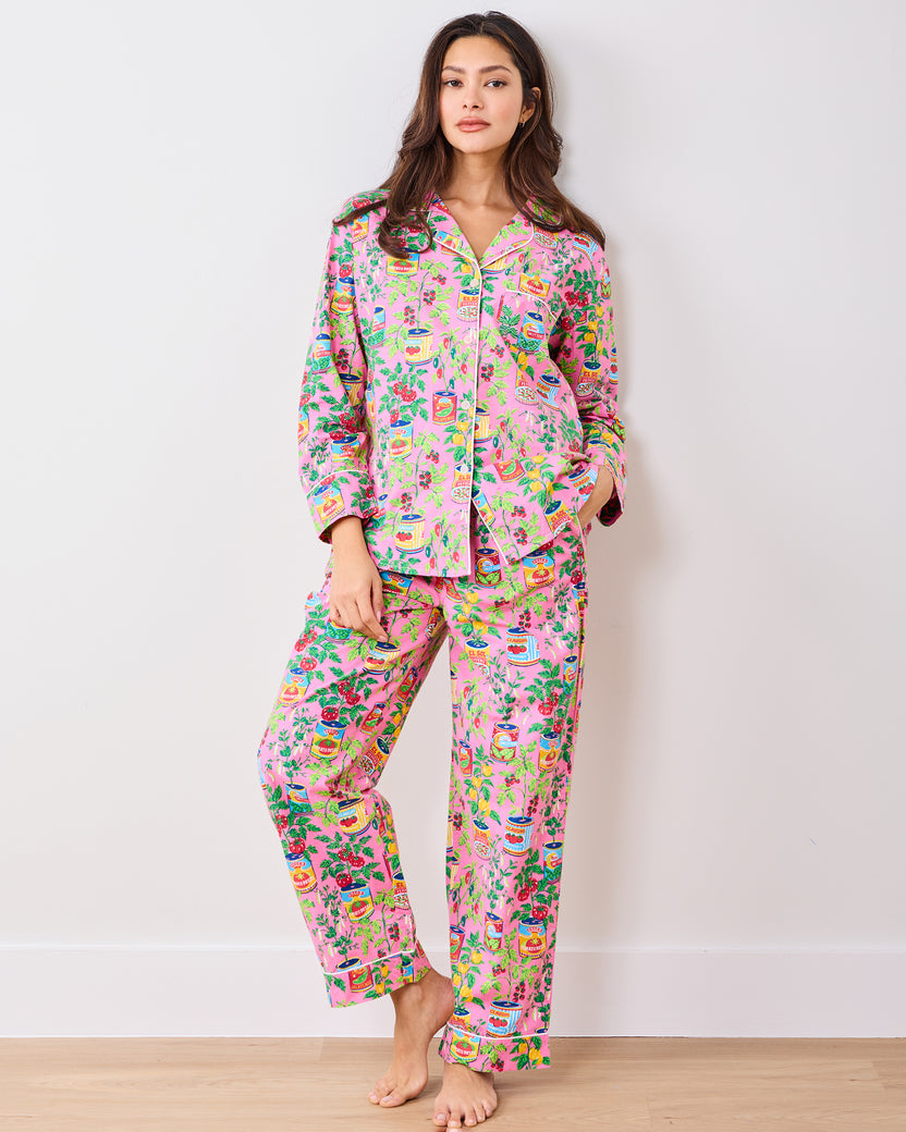 Kitchen Garden - Long PJ Set - Rose - Printfresh