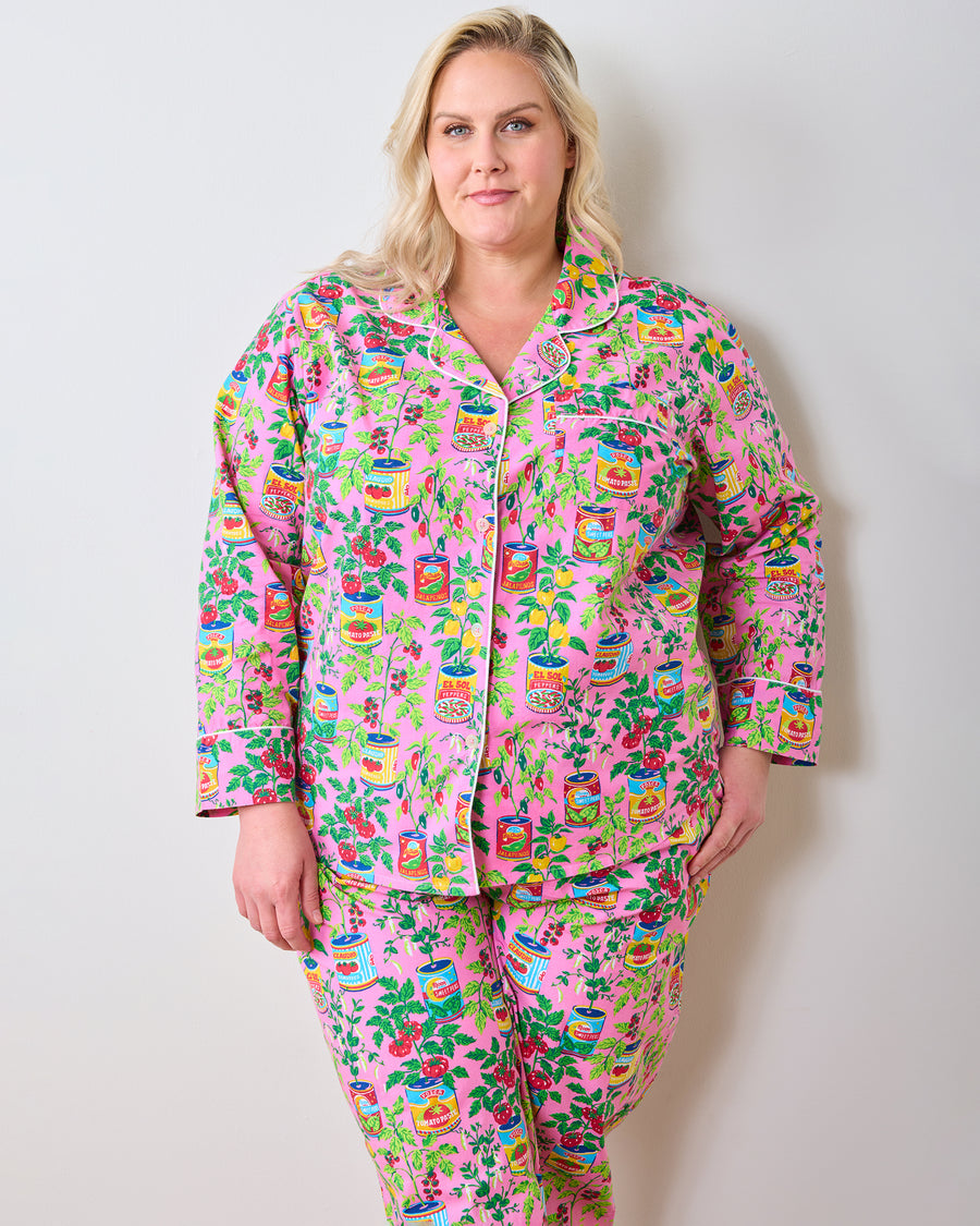 Kitchen Garden - Long PJ Set - Rose - Printfresh