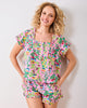 Kitchen Garden - Pintuck Short Set - Rose - Printfresh