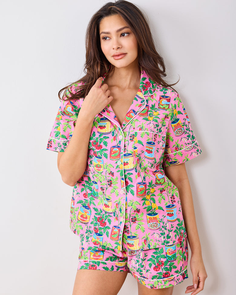 Kitchen Garden - Short PJ Set - Rose - Printfresh