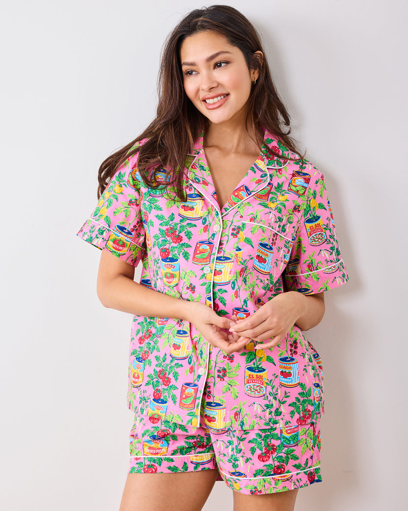 Kitchen Garden - Short PJ Set - Rose - Printfresh