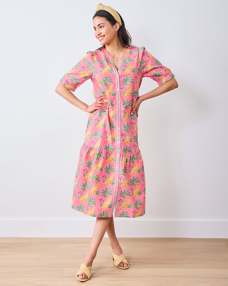 Leopard Mirage - Brunch Dress - Pink Palace - Printfresh