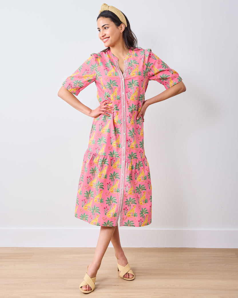 Leopard Mirage - Brunch Dress - Pink Palace - Printfresh