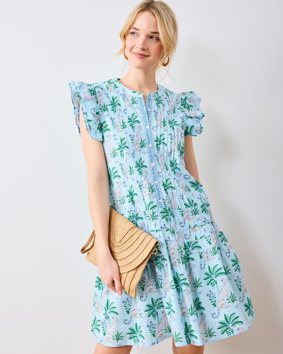 Leopard Mirage - Katie Dress - Oasis Sky - Printfresh