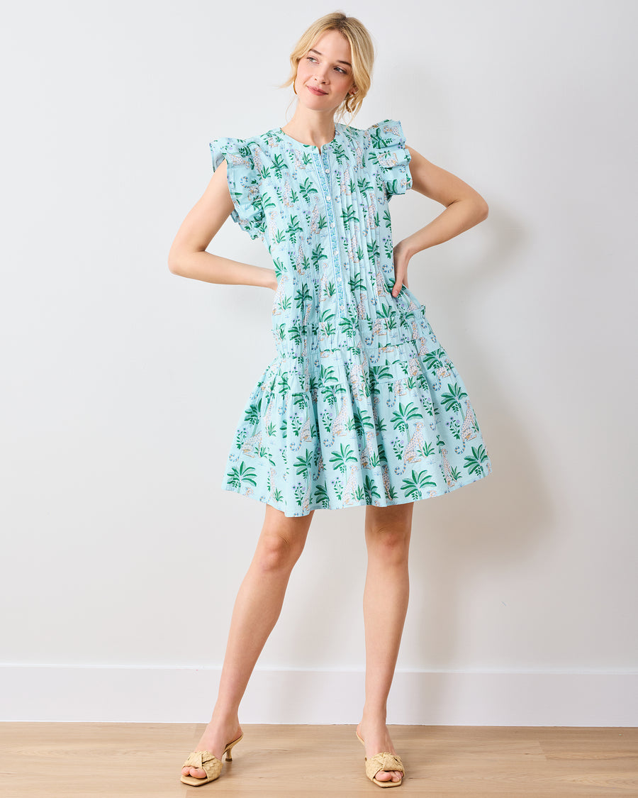 Leopard Mirage - Katie Dress - Oasis Sky - Printfresh