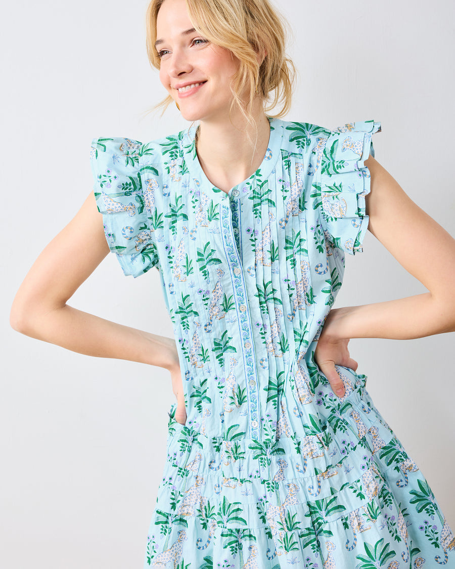 Leopard Mirage - Katie Dress - Oasis Sky - Printfresh