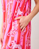 Leopard Stripes - Eco Satin Jaipur Jumpsuit - Pink Cabana - Printfresh