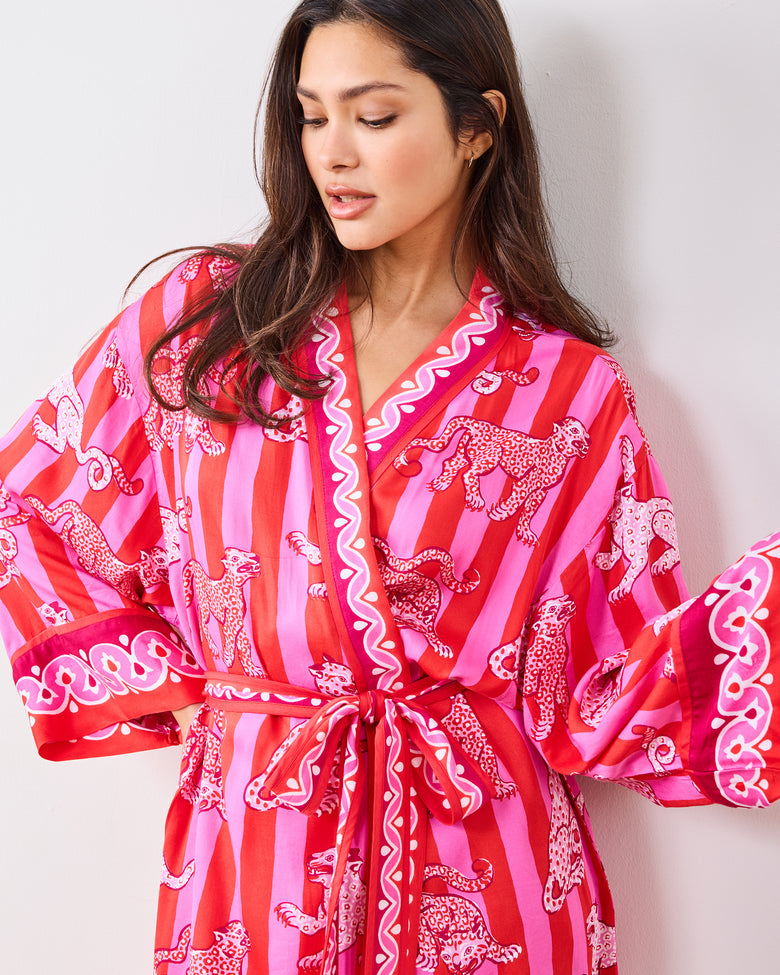 Bagheera - Eco Satin Robe - Blush