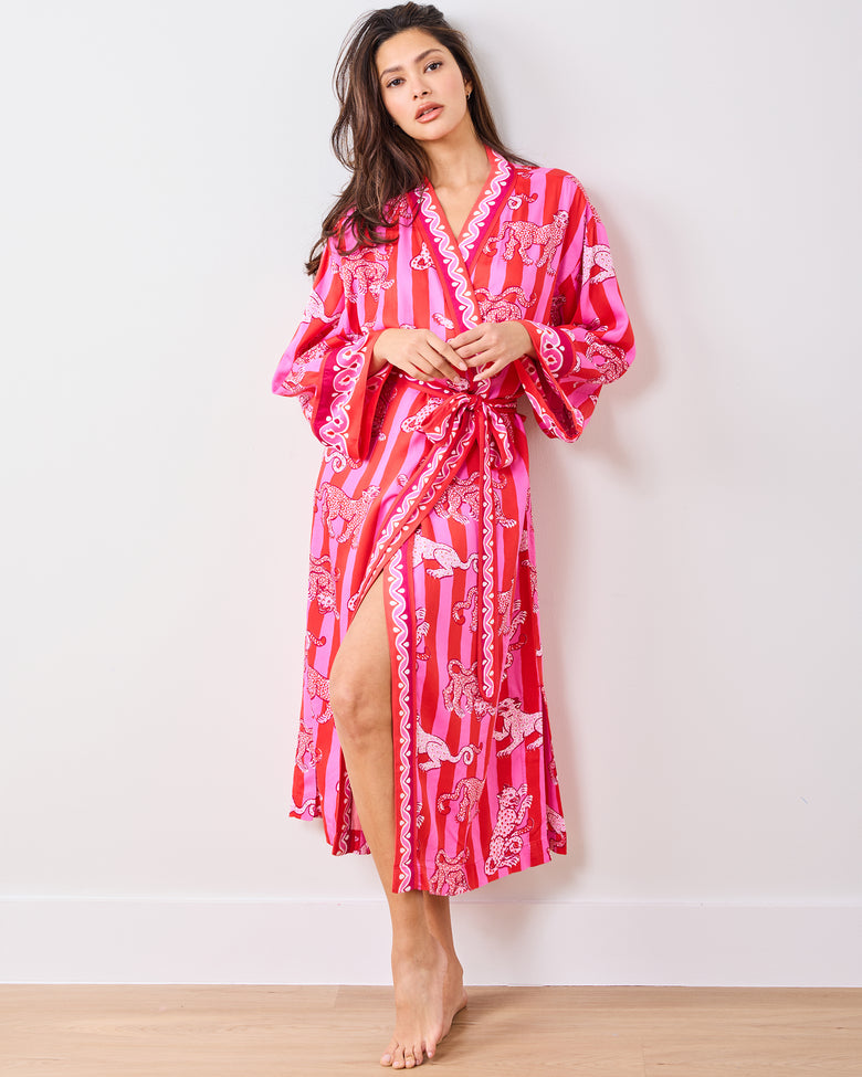 Bagheera - Eco Satin Robe - Blush