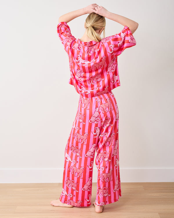Leopard Stripes - Eco Satin Wildest Dreams Set - Pink Cabana - Printfresh