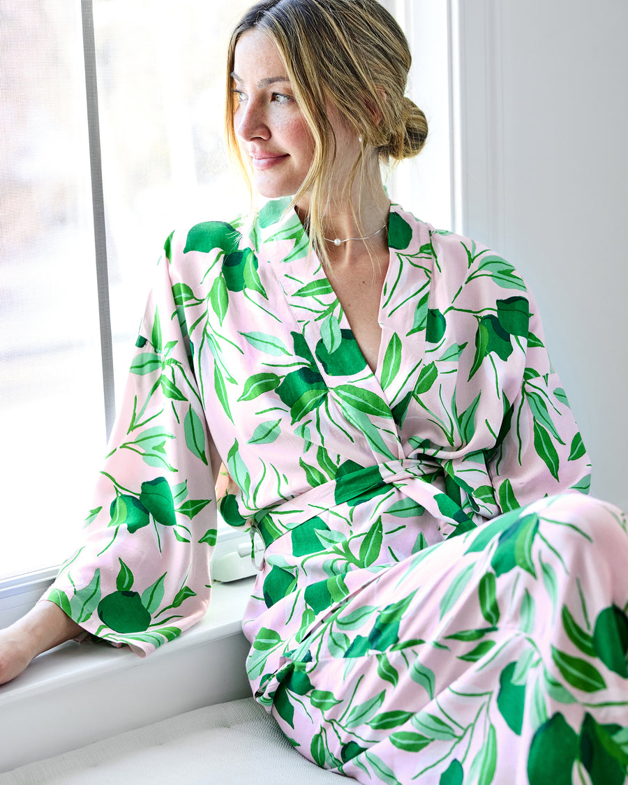 Lime Zest - Eco Satin Wrap Set - Pink Salt - Printfresh