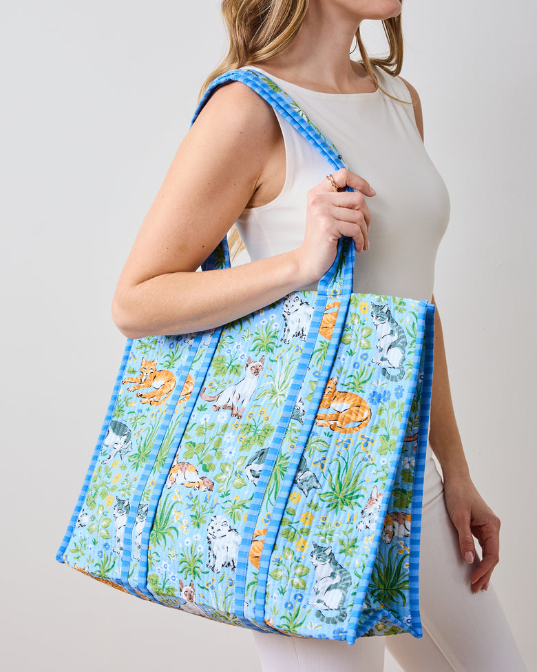 Must Love Cats - The Traveler Tote - Cornflower - Printfresh
